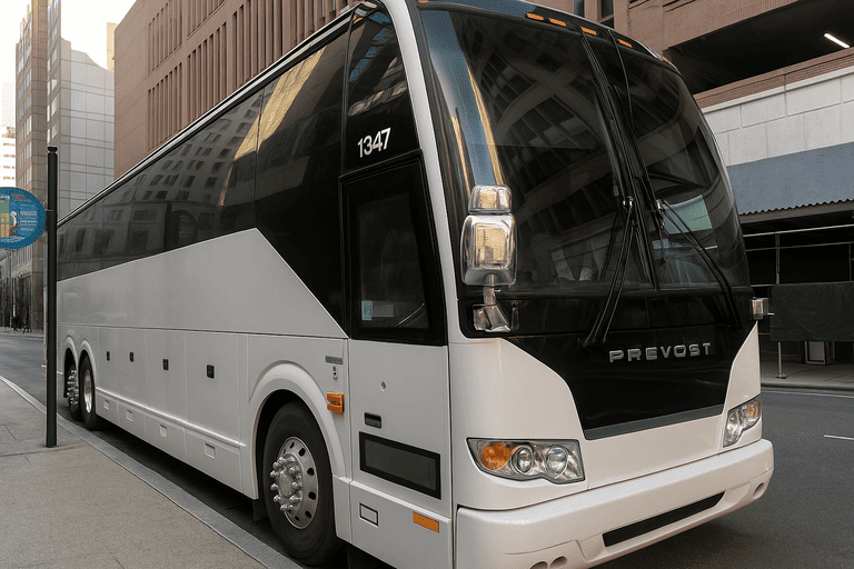a Novato Charter Bus coach bus