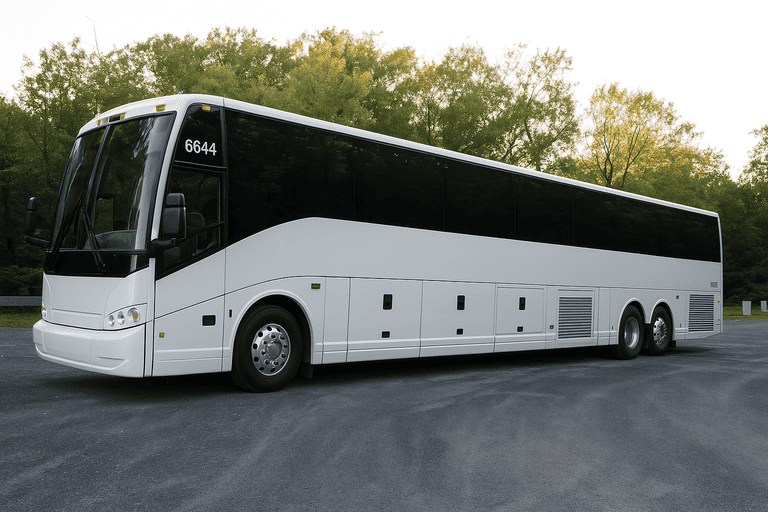 exterior of Novato Charter Bus coach bus
